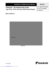Daikin ThinLine FCVC Installation And Maintenance Manual