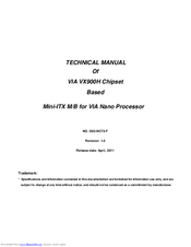 VIA Technologies G03-NC73-F Technical Manual