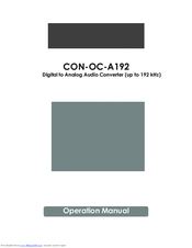 PhD Solutions CON-OC-A192 Operation Manual