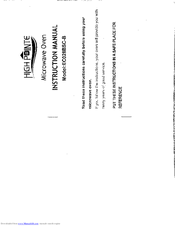 high pointe EC028BSC-B Installation Manual