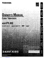 Toshiba 34HFX85 Owner's Manual