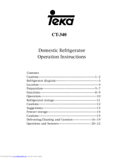 Teka CT-340 Operation Instruction Manual