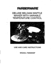 Farberware FWM800P Use And Care Instruction
