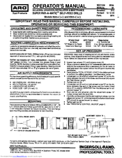 ARO 8365 Operating Instructions Manual