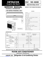 Hitachi RAC-70YH7 Service Manual