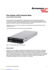 Lenovo Flex System x222 Compute Node Product Manual