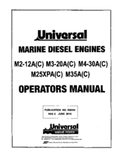 Universal M25XPA(C) Operating Instructions Manual