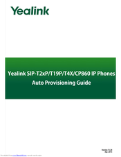 Yealink SIP-CP860 Provisioning Manual