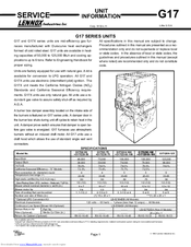 Lennox G17QX-50 Unit Information