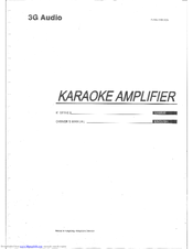 3G Audio KA8000 Owner's Manual