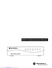 Motorola CG4501 Instruction Manual