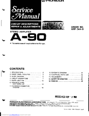 Pioneer A-90 Service Manual