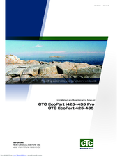 CTC Union EcoPart i425-i435 Pro Installation And Maintenance Manual