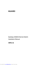 Huawei Quidway S3526 Installation Manual