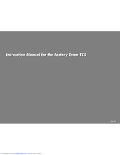 Team Assocciated Factory Team TC4 Instruction Manual
