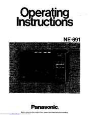 Panasonic NE-691 Operating Instructions Manual