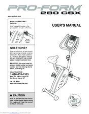 Proform 235 csx discount manual