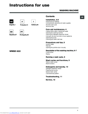 Hotpoint WMSD 822 Instructions For Use Manual