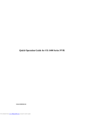 Active Vision SX-1400 Series Quick Operation Manual