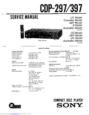 Sony CDP-397 Service Manual
