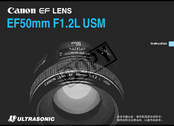 Canon EF50mm f/1.2l USM Instruction Manual