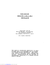 Morrow Micro Decision MD-2 Service Manual