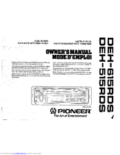 Pioneer DEH-515RDS Owner's Manual