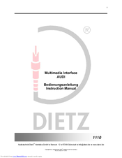 Dietz 1110 Instruction Manual