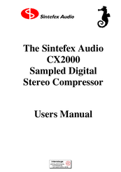 Sintefex Audio CX2000 User Manual