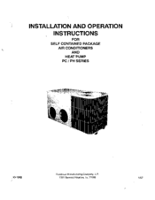 Goodman PH Series Installation And Operation Instructions Manual
