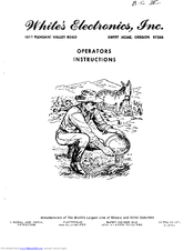 White's Beachcomber 3 Operating Instructions Manual