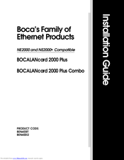 Boca BEN400I2 Installation Manual