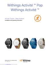 Withings Withings Activite Pop Installation And Operating Instructions Manual