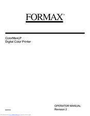 Formax ColorMax LP Operator's Manual