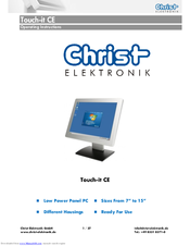 Christ Elektronik Touch-it CE Operating Instructions Manual