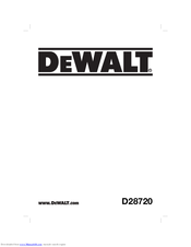 DeWalt D28720 Series Original Instructions Manual