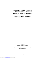 Draytek VigorBX 2000 Series Quick Start Manual