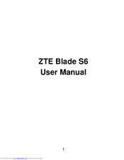 ZTE Blade S6 User Manual