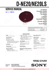 Sony D-NE20 - Atrac Cd Walkman Service Manual