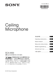 Sony SCA-M30 Operating Instructions Manual