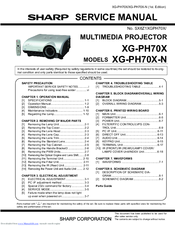 Sharp XG-PH70X - XGA DLP Projector Service Manual