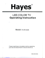 Hayes ELED-3228 Operating Instructions Manual