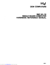 Intel SBC 80/10 Hardware Reference Manual