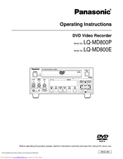 Panasonic LQ-MD800E Operating Instructions Manual