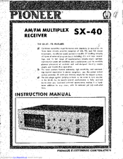 Pioneer SX-40 Instruction Manual