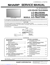 Sharp LC-60LE630UA Manuals | ManualsLib