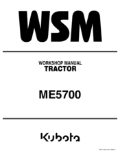 Kubota ME5700 Workshop Manual