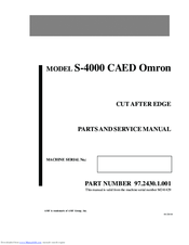 Amf Reece S-4000 CAED Omron Parts And Service Manual