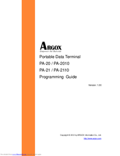 Argox PA-21 Programming Manual