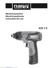 narex ASV 7 E Instructions For Use Manual